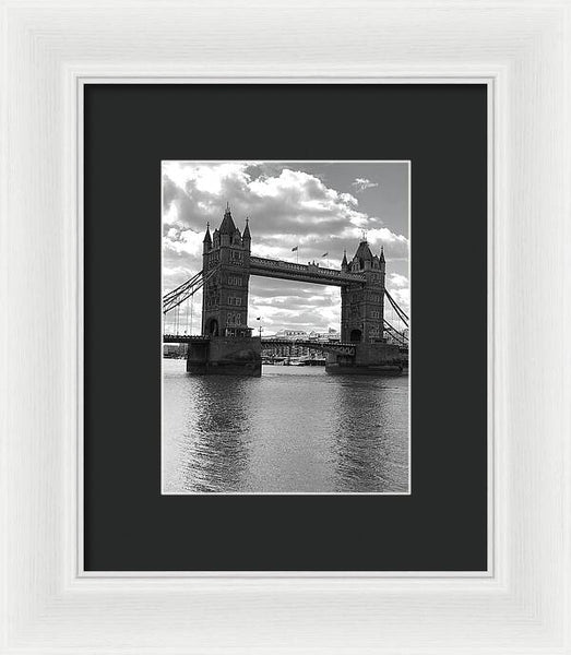 Tower Bridge in Black and White - Framed Print
