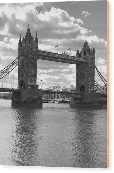Tower Bridge in Black and White - Wood Print