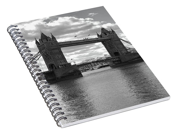 Tower Bridge in Black and White - Spiral Notebook