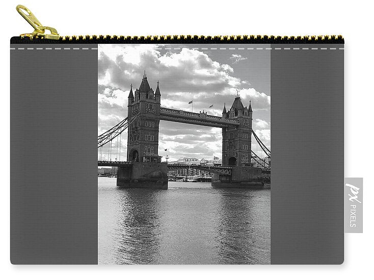 Tower Bridge in Black and White - Zip Pouch
