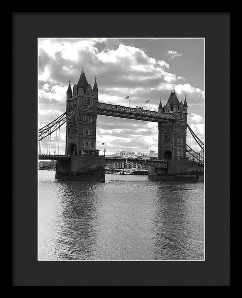Tower Bridge in Black and White - Framed Print
