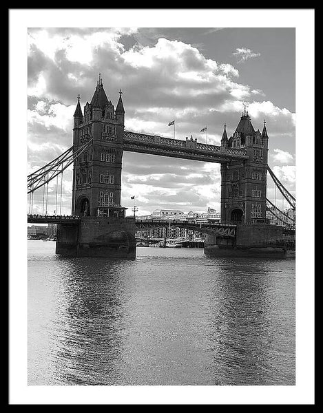 Tower Bridge in Black and White - Framed Print