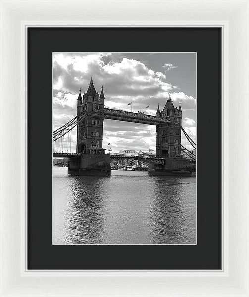 Tower Bridge in Black and White - Framed Print