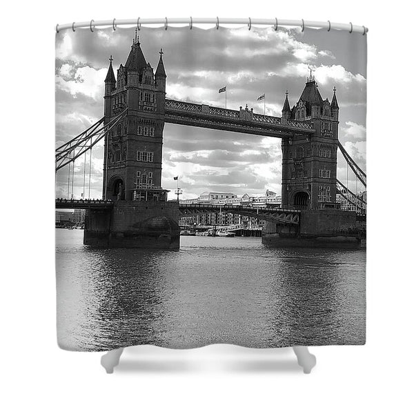 Tower Bridge in Black and White - Shower Curtain