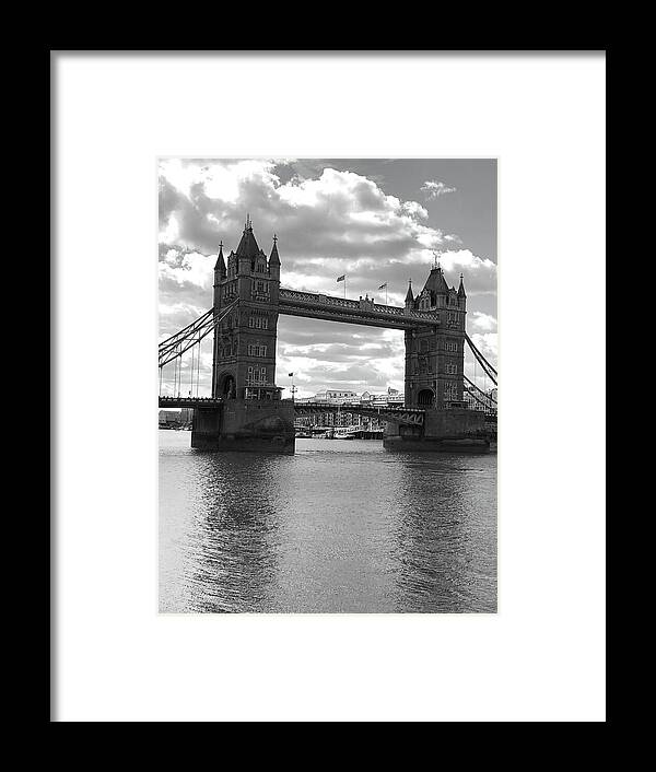 Tower Bridge in Black and White - Framed Print