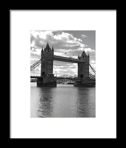 Tower Bridge in Black and White - Framed Print