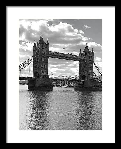 Tower Bridge in Black and White - Framed Print