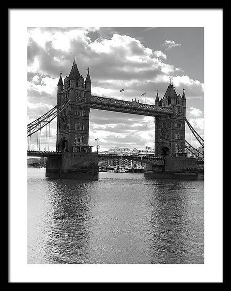 Tower Bridge in Black and White - Framed Print