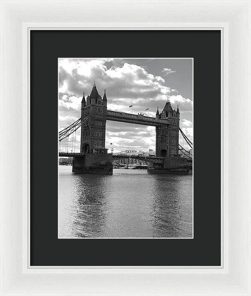 Tower Bridge in Black and White - Framed Print