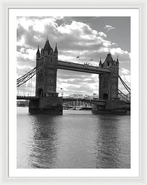 Tower Bridge in Black and White - Framed Print