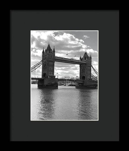 Tower Bridge in Black and White - Framed Print