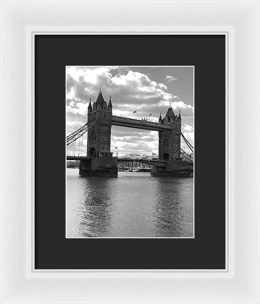 Tower Bridge in Black and White - Framed Print