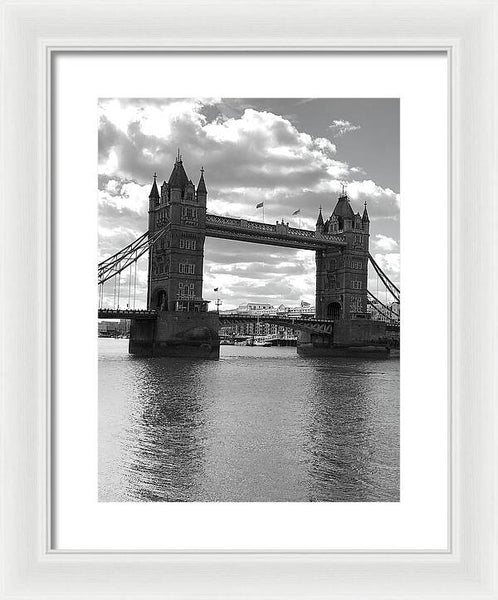 Tower Bridge in Black and White - Framed Print