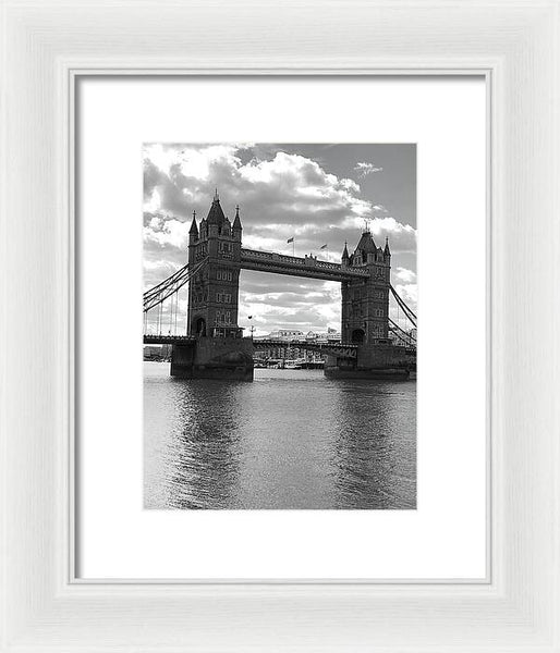 Tower Bridge in Black and White - Framed Print