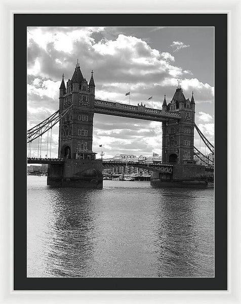 Tower Bridge in Black and White - Framed Print