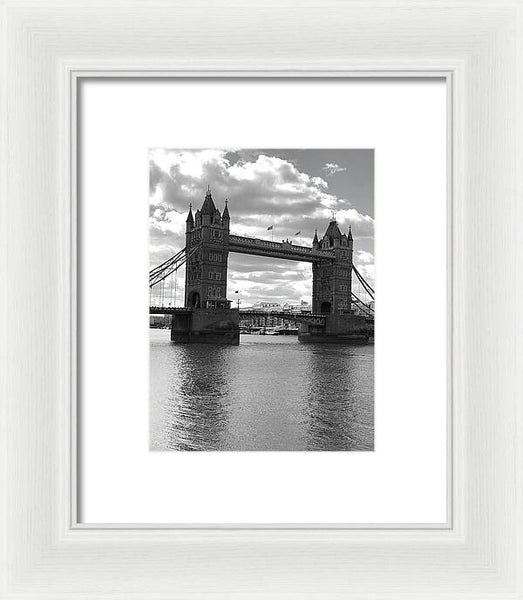 Tower Bridge in Black and White - Framed Print