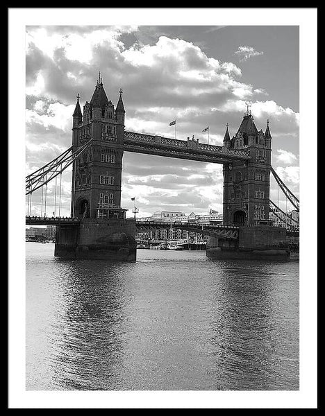 Tower Bridge in Black and White - Framed Print