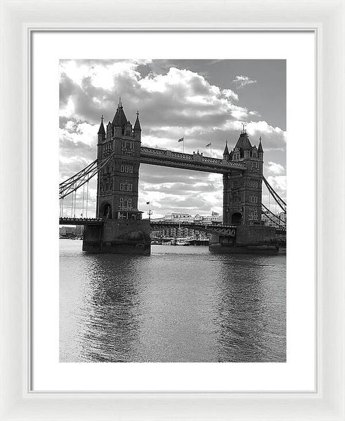 Tower Bridge in Black and White - Framed Print