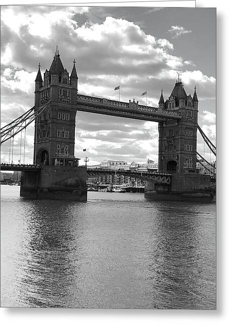 Tower Bridge in Black and White - Greeting Card
