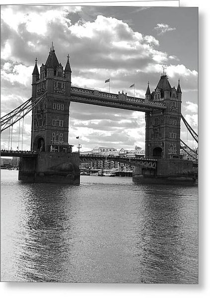 Tower Bridge in Black and White - Greeting Card