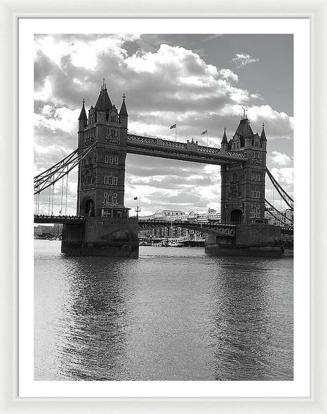 Tower Bridge in Black and White - Framed Print
