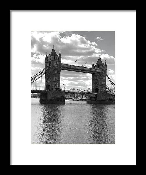 Tower Bridge in Black and White - Framed Print