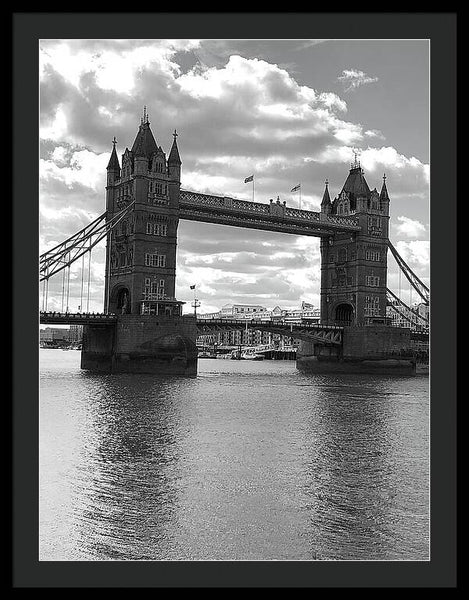 Tower Bridge in Black and White - Framed Print