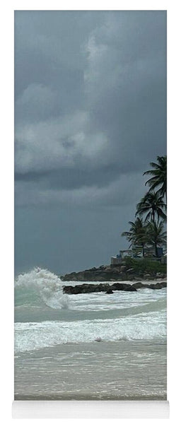 Tropical Beach with Stormy Sky - Yoga Mat