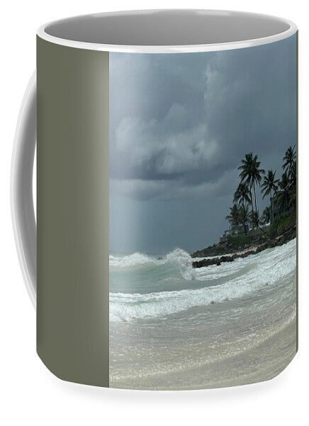 Tropical Beach with Stormy Sky - Mug