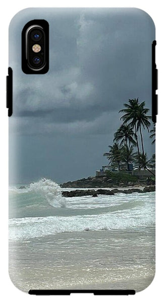 Tropical Beach with Stormy Sky - Phone Case