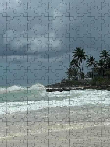 Tropical Beach with Stormy Sky - Puzzle
