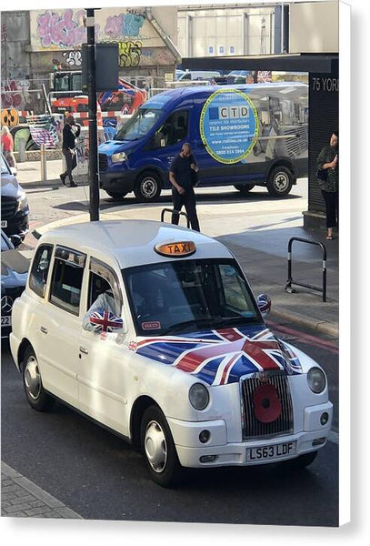 Union Jack London Taxi - Canvas Print