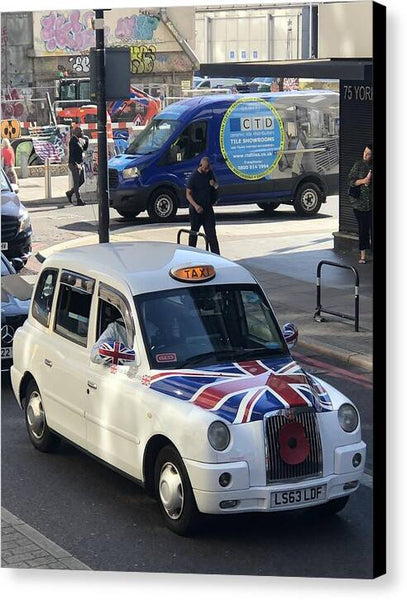 Union Jack London Taxi - Canvas Print