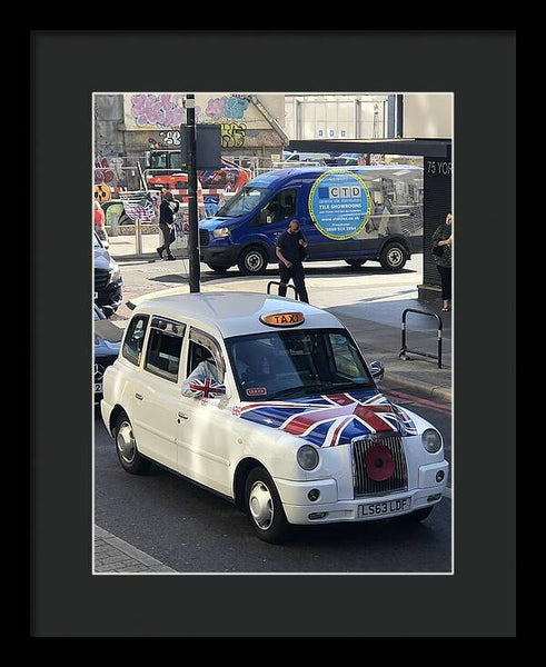 Union Jack London Taxi - Framed Print