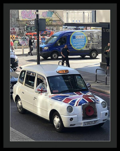 Union Jack London Taxi - Framed Print