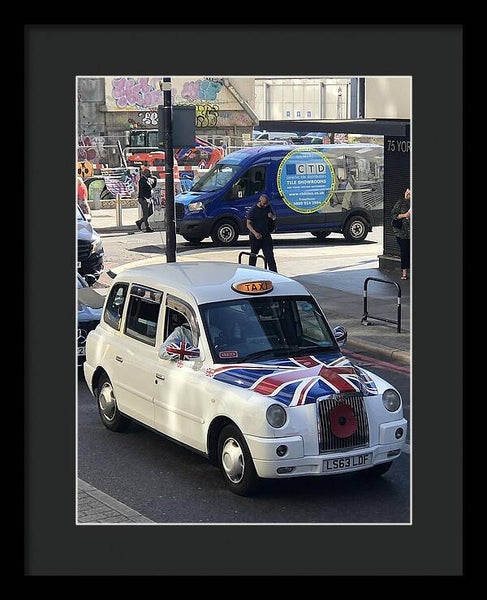 Union Jack London Taxi - Framed Print