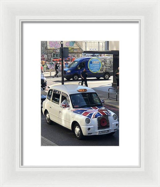 Union Jack London Taxi - Framed Print