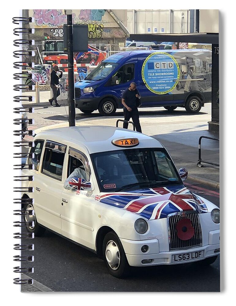 Union Jack London Taxi - Spiral Notebook