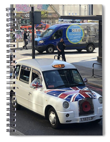Union Jack London Taxi - Spiral Notebook
