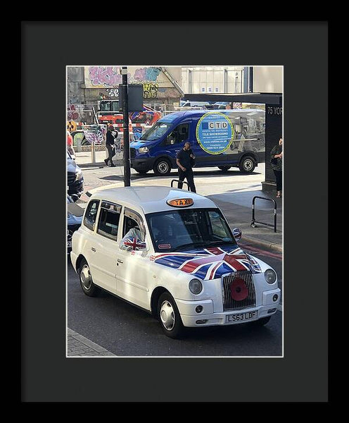 Union Jack London Taxi - Framed Print