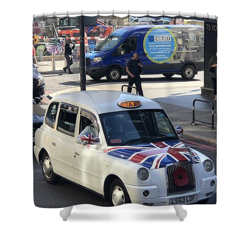 Union Jack London Taxi - Shower Curtain