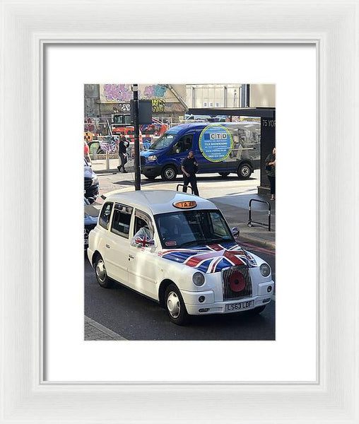 Union Jack London Taxi - Framed Print