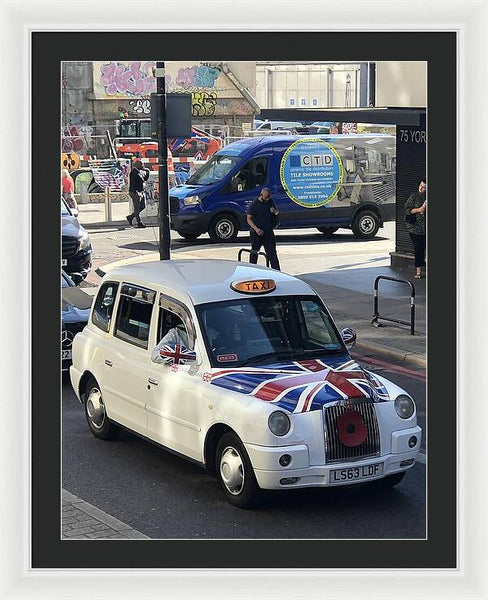 Union Jack London Taxi - Framed Print