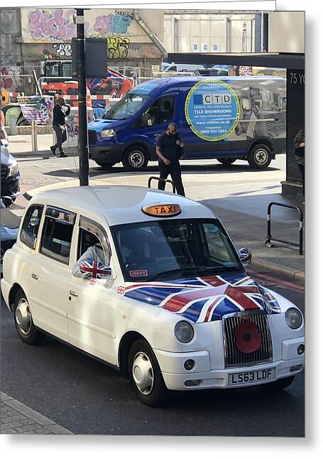 Union Jack London Taxi - Greeting Card