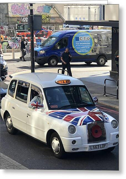 Union Jack London Taxi - Greeting Card