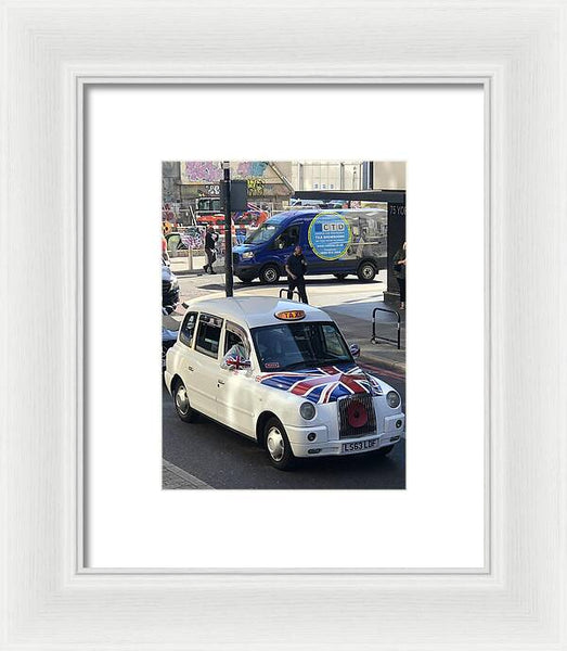 Union Jack London Taxi - Framed Print