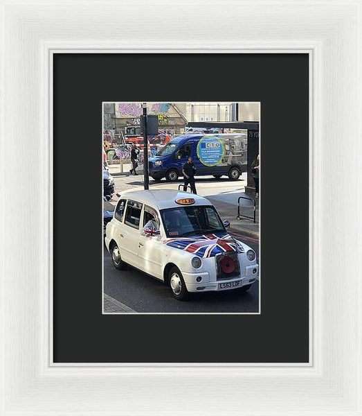 Union Jack London Taxi - Framed Print