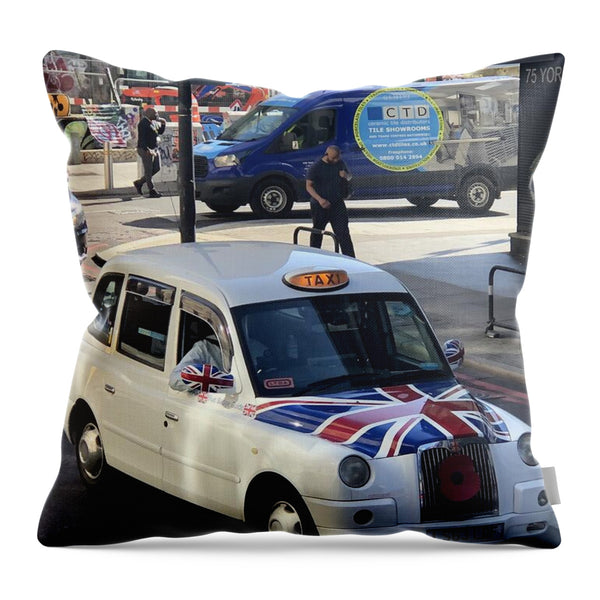 Union Jack London Taxi - Throw Pillow