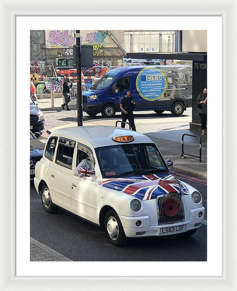 Union Jack London Taxi - Framed Print