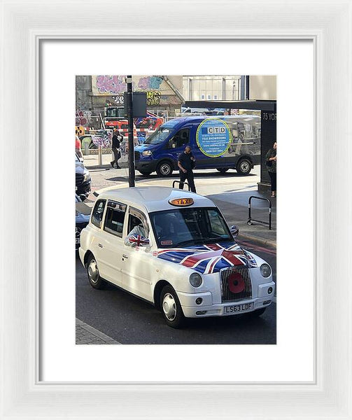 Union Jack London Taxi - Framed Print